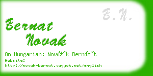 bernat novak business card